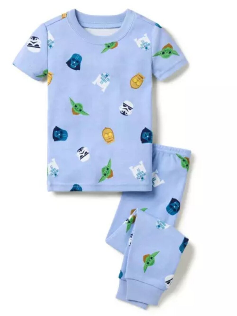 NWT Janie and Jack Star Wars Blue Character 2pc Shirt Pants PJ Pajamas Set sz 3